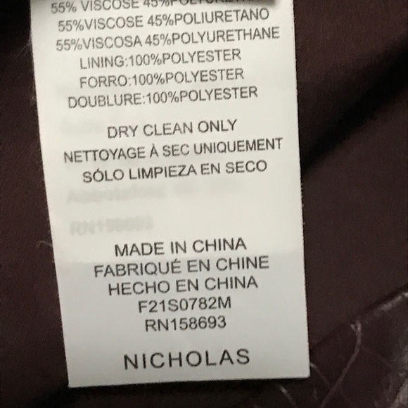 NICHOLAS GABRIELLA SNAKESKIN EMBOSSED FAUX LEATHER SKIRT NEW $345 Sz 6 - Picture 9 of 11